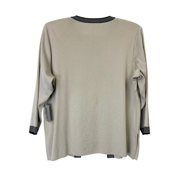 NEW Misook Cardigan Sweater Women’s Size 3X Beige - Picture 2 of 8